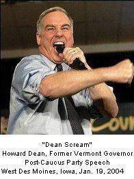 Dean scream Howard Dean former Vermont guvernor post caucus-party speech West Des Moines Iowa January 19 2004
